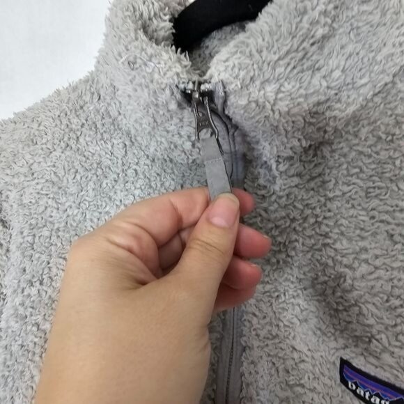 Patagonia Grey Fleece Quarter Zip Pullover Sweatshirt Small - Picture 7 of 7